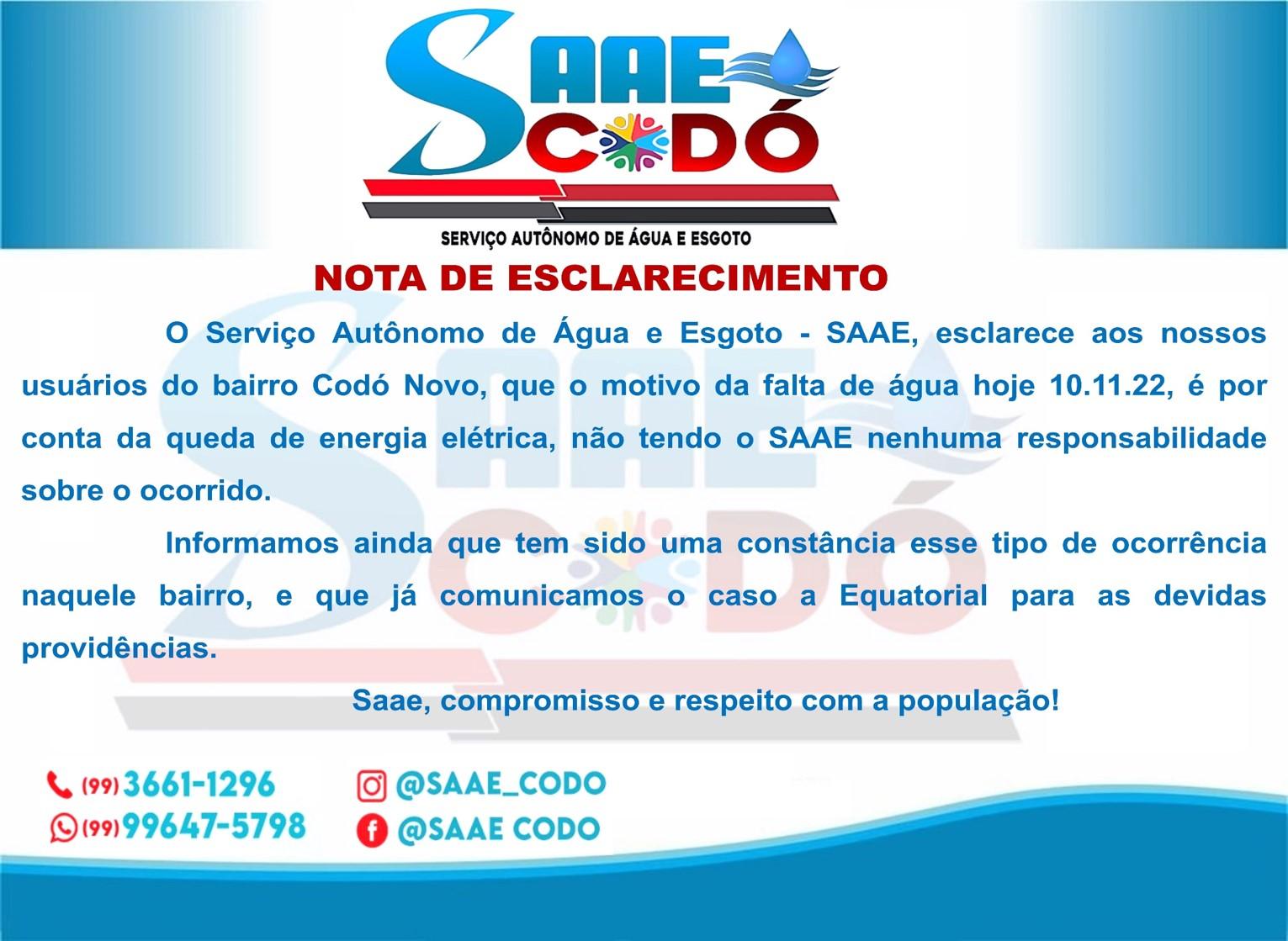 ⚠NOTA DE ESCLARECIMENTO 