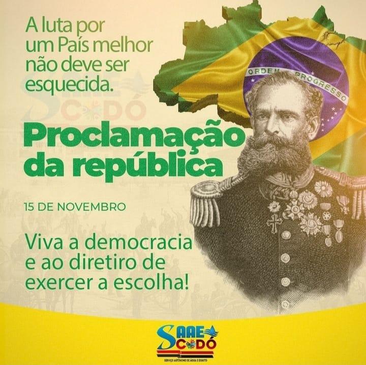 O Dia da Proclamação da República é comemorado nesta terça-feira, 15 de novembro.