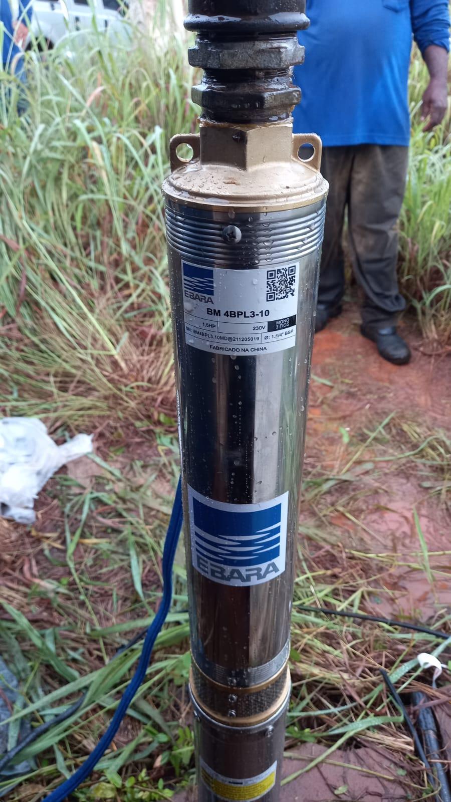 O SAAE realizou nesta segunda (13/03), a troca da bomba do PT do Povoado Santa Joana.