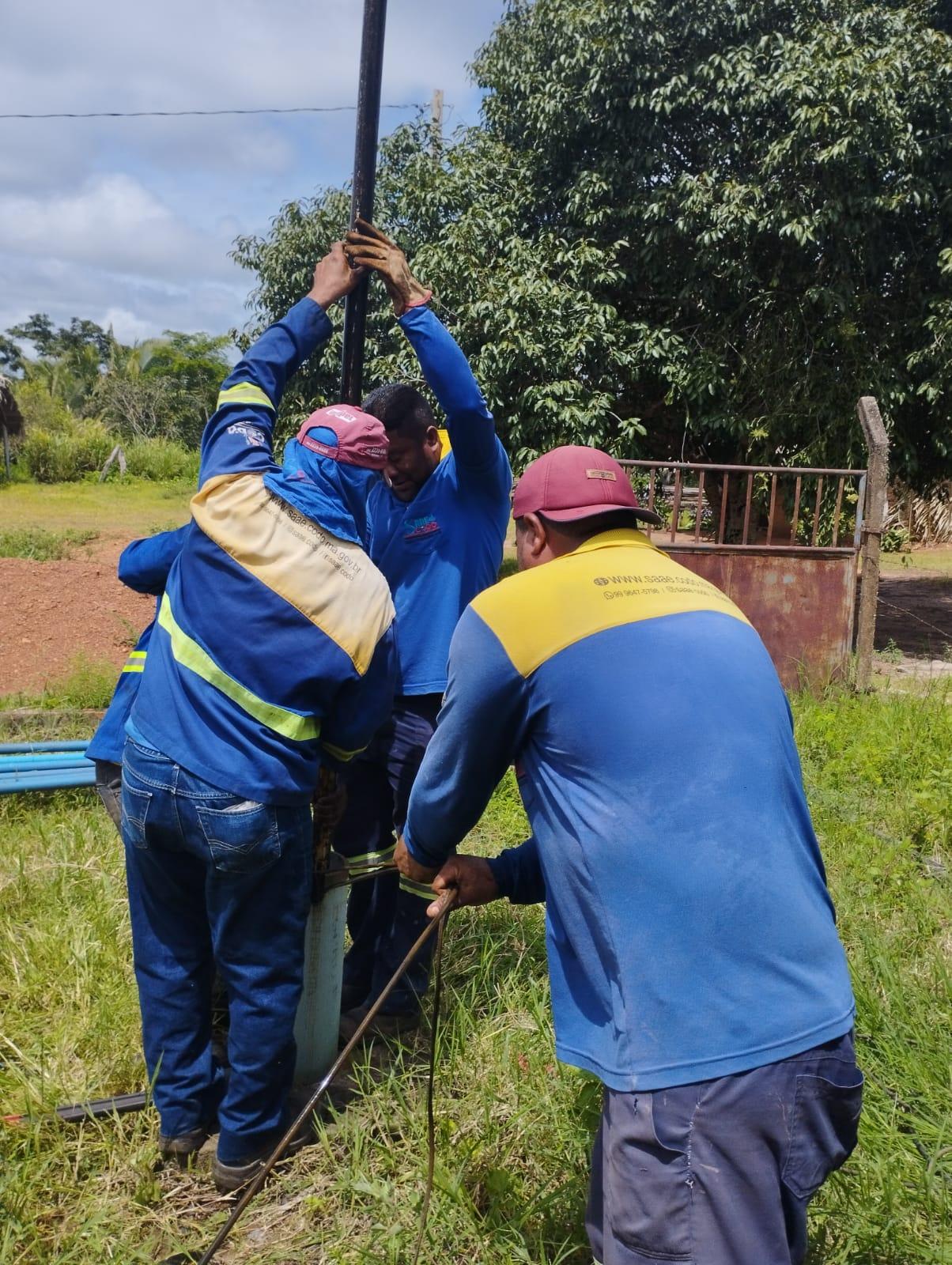 Nesta segunda-feira (04/04), o SAAE realizou a troca da bomba no Povoado Poraquê.