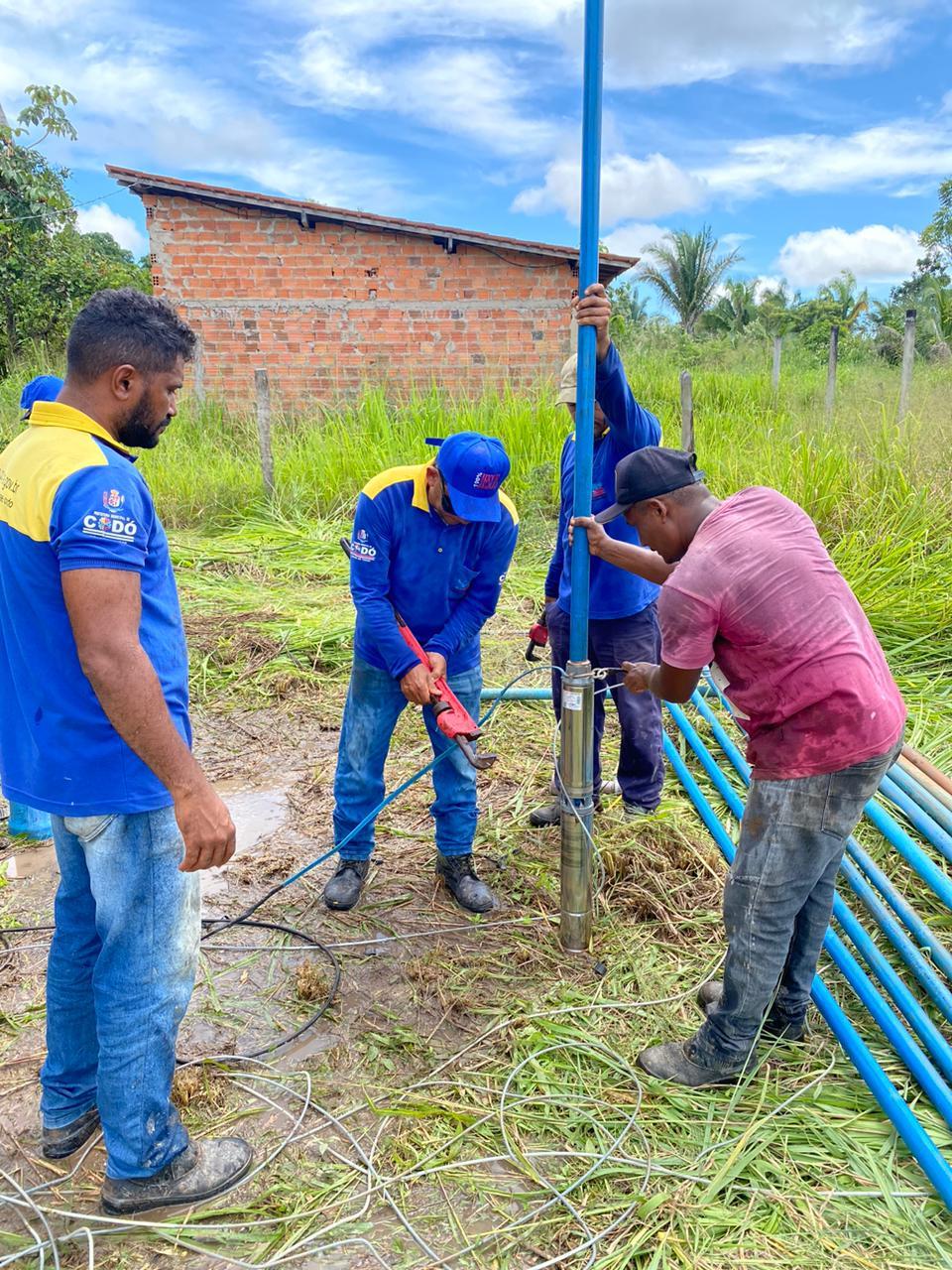 Na manhã desta quarta-feira (12/04), o SAAE, realizou a troca da bomba no povoado Montevidéu II.