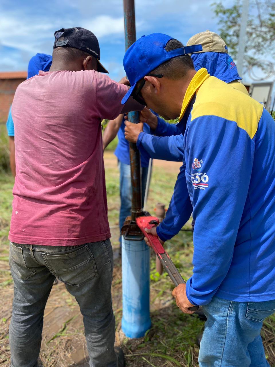 Na manhã desta quarta-feira (12/04), o SAAE, realizou a troca da bomba no povoado Montevidéu II.
