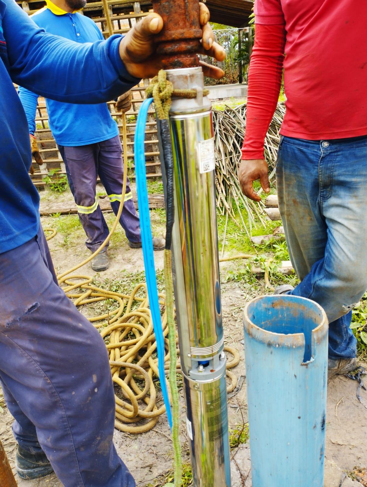 Na manhã desta sexta-feira (14/04), o SAAE, realizou a troca da bomba no PT do Posto Maravilha (Povoado Pau Cheiroso).