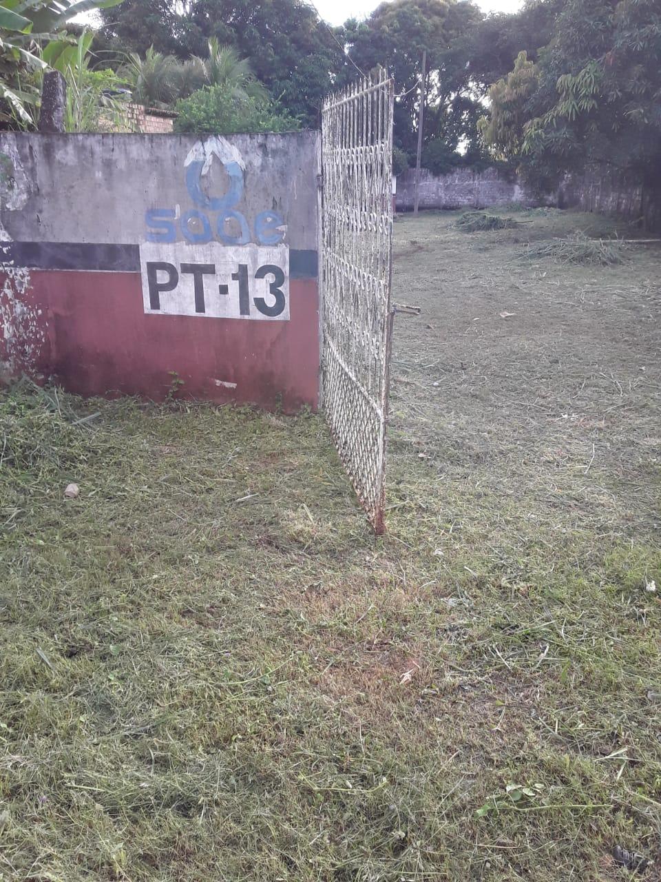 O SAAE, realizou nesta segunda-feira (15/05) a limpeza no PT 13.