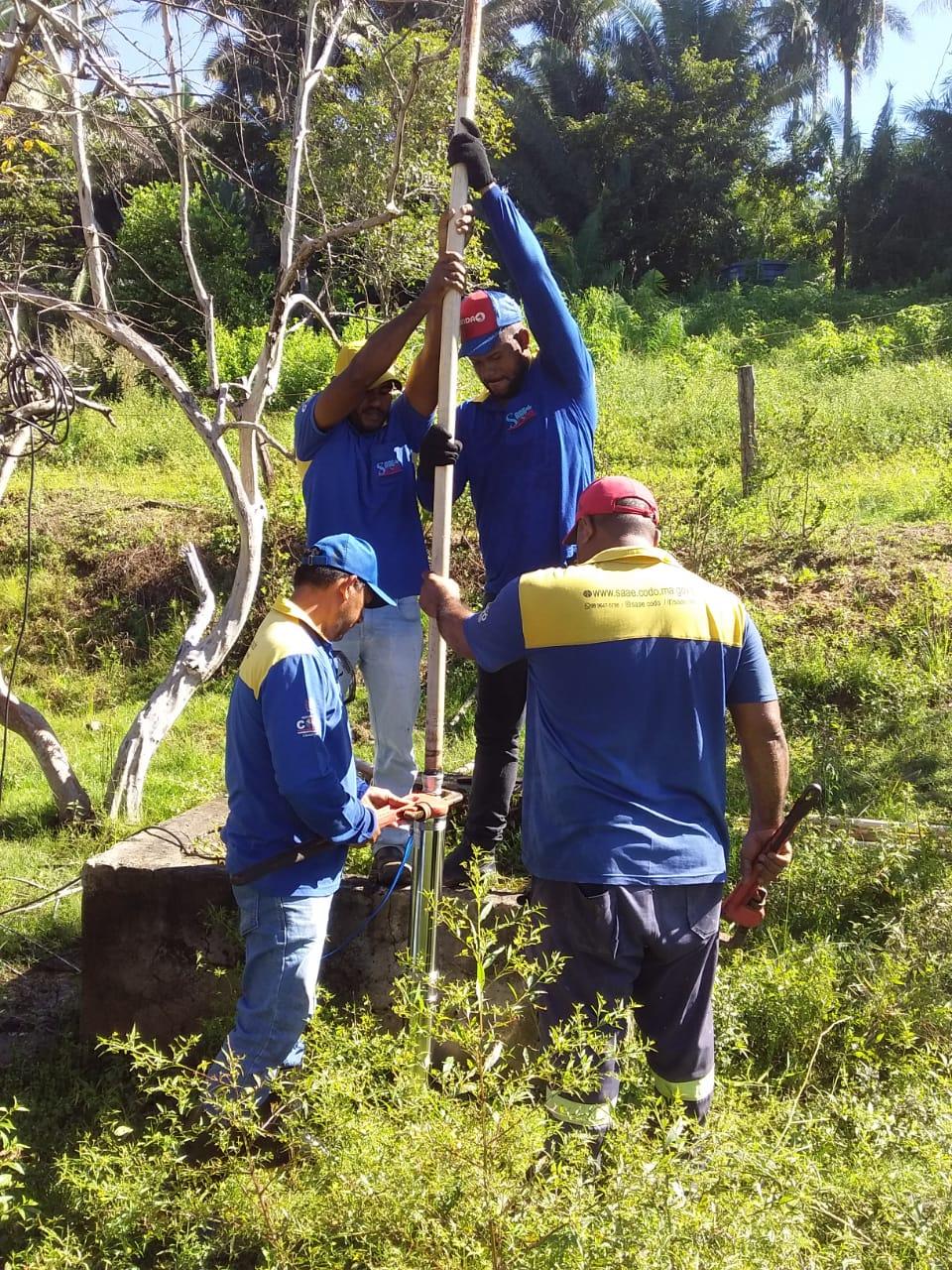 Nesta Quinta-feira (01/06), o SAAE, realizou a troca da bomba no PT do Povoado Cachoeira.