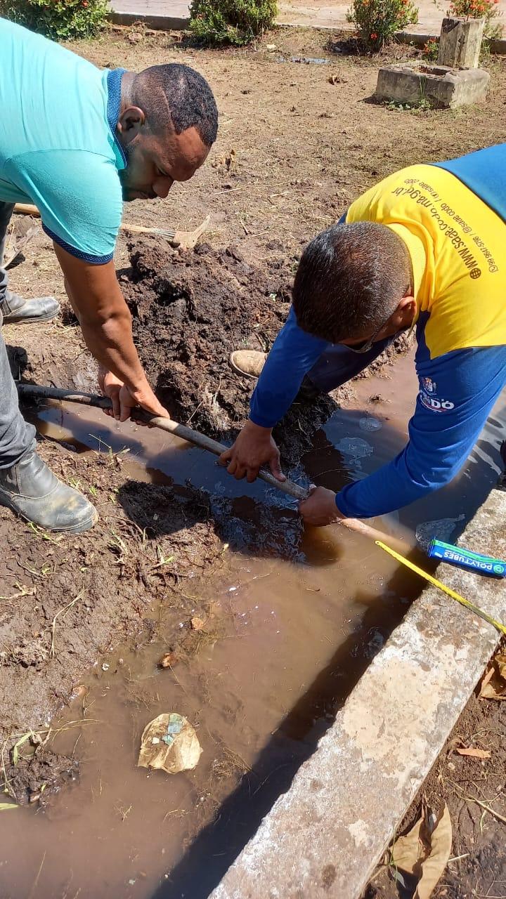 Nesta Quinta-feira (22/06), o SAAE retirou vazamento no Km 17.