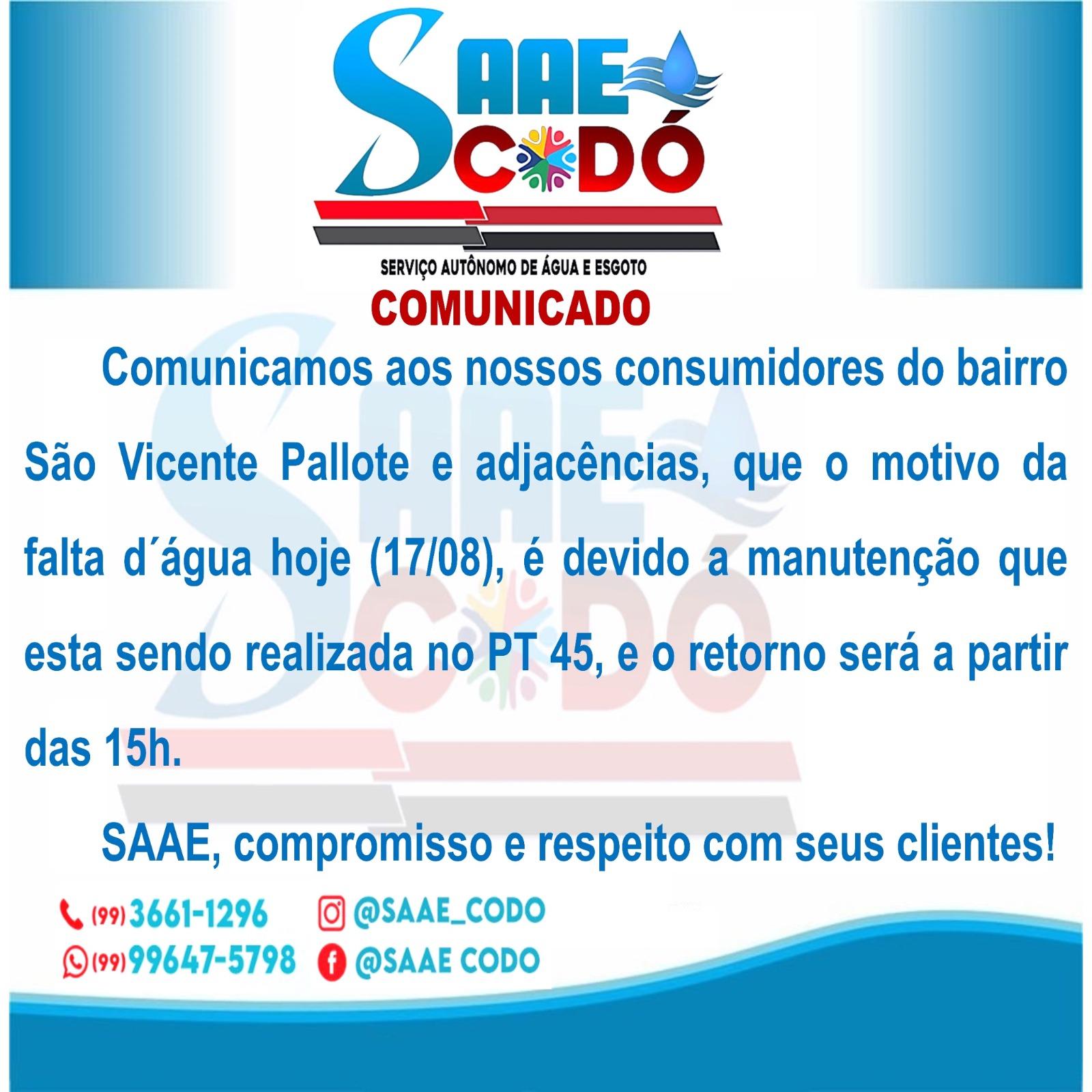 COMUNICADO SAAE 17/08/2023