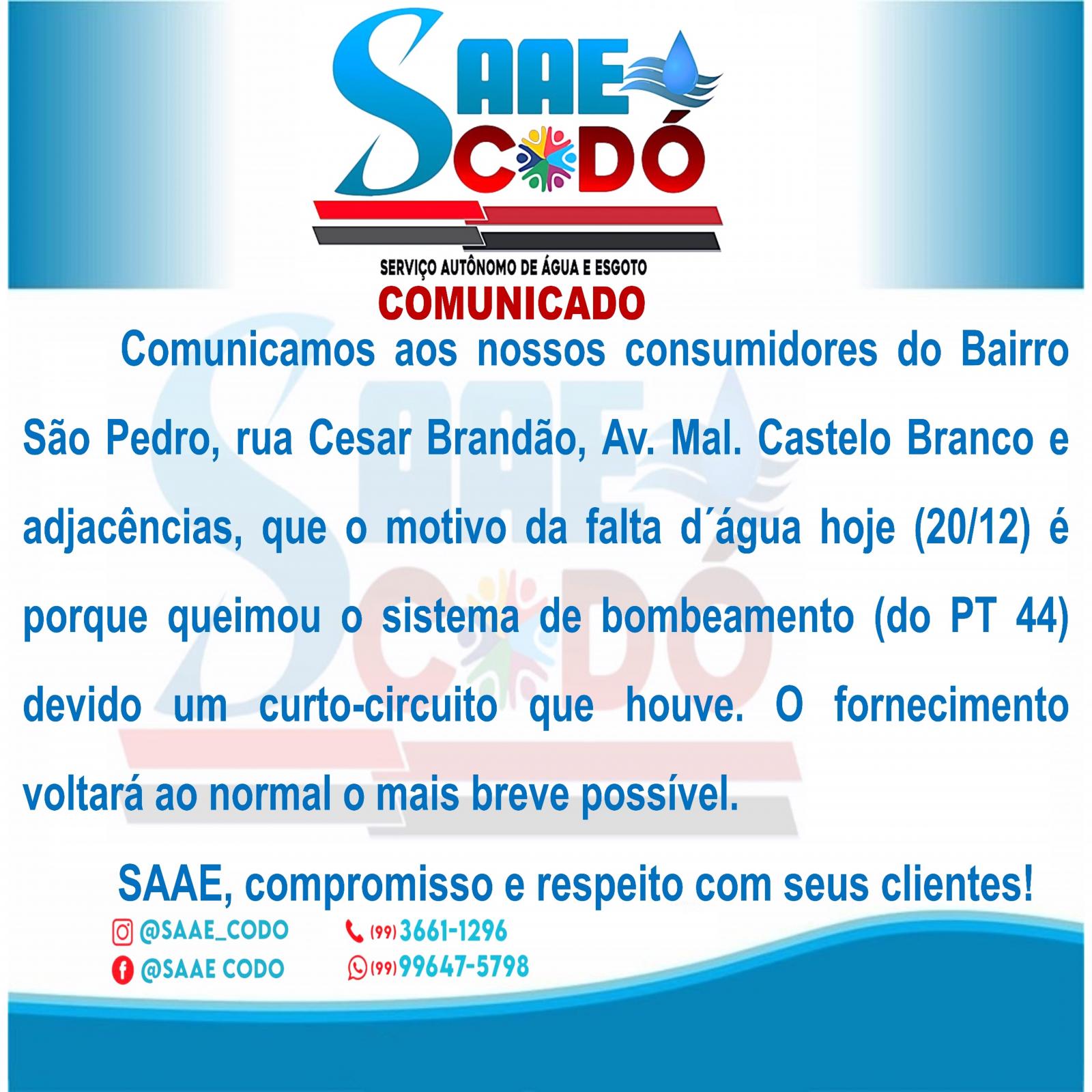 Comunicado SAAE 20/12/2023.