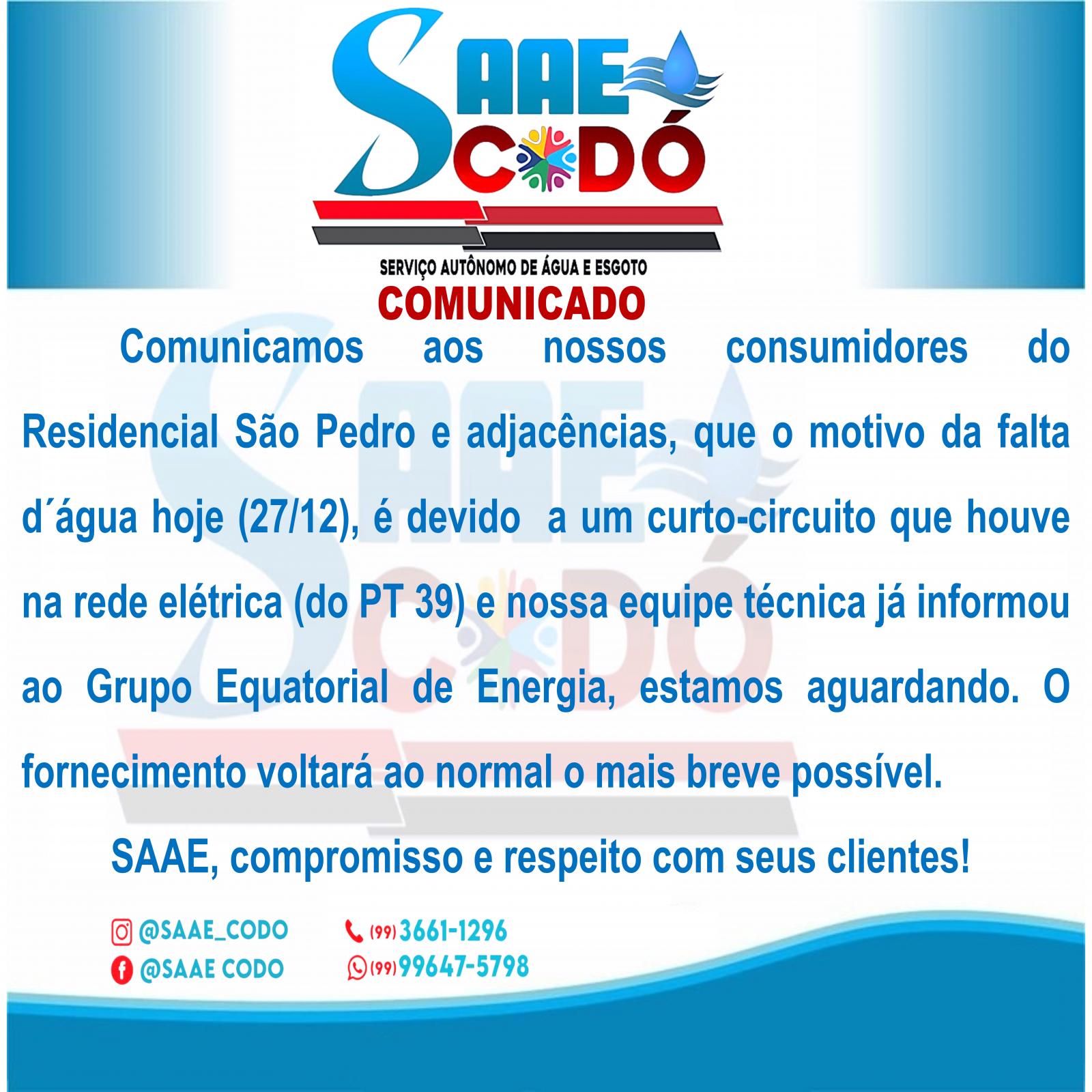 Comunicado SAAE 27/12/2023.