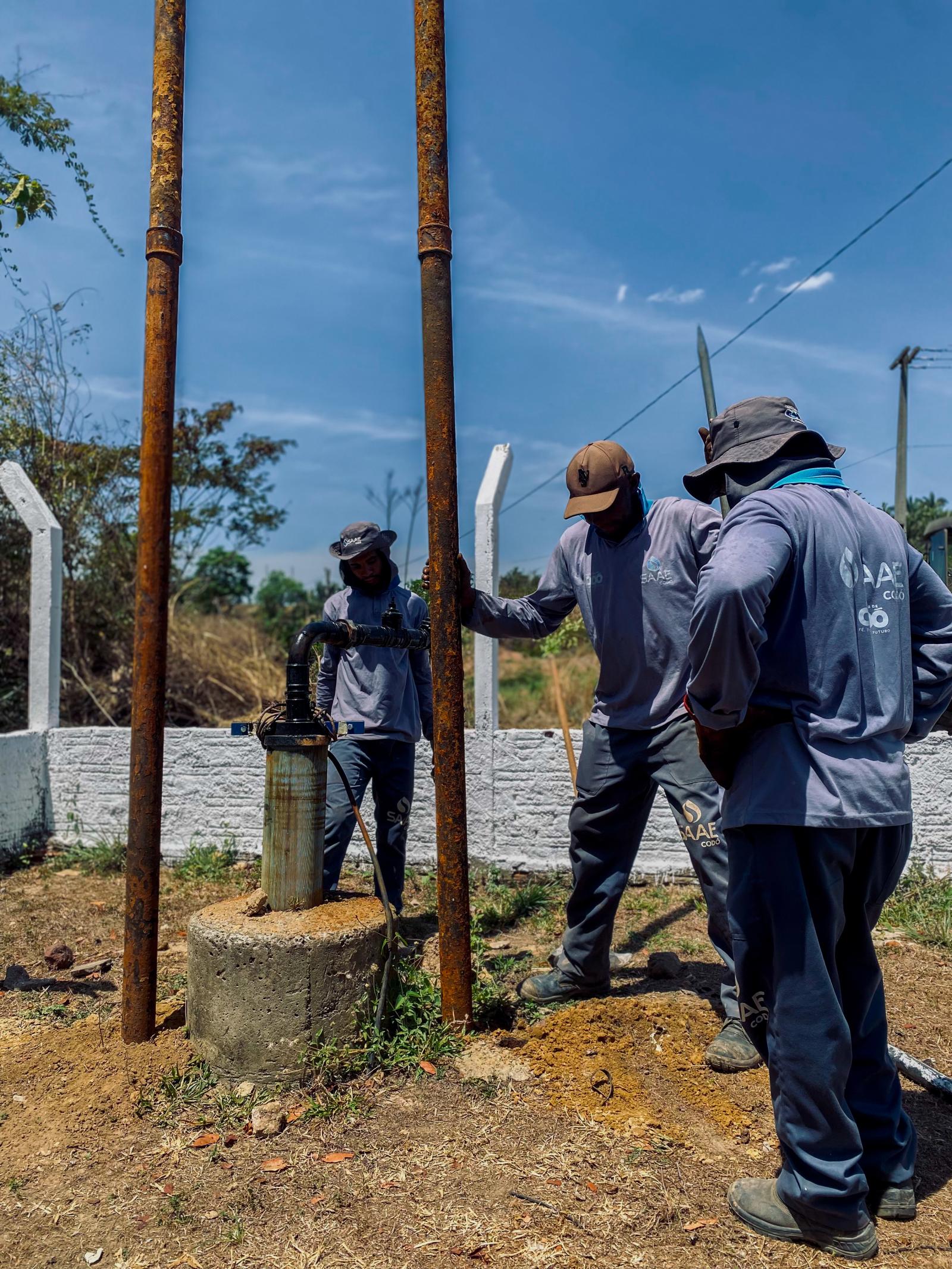 SAAE realiza manutenção no poço que abastece o Residencial São Pedro